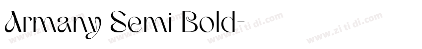 Armany Semi Bold字体转换